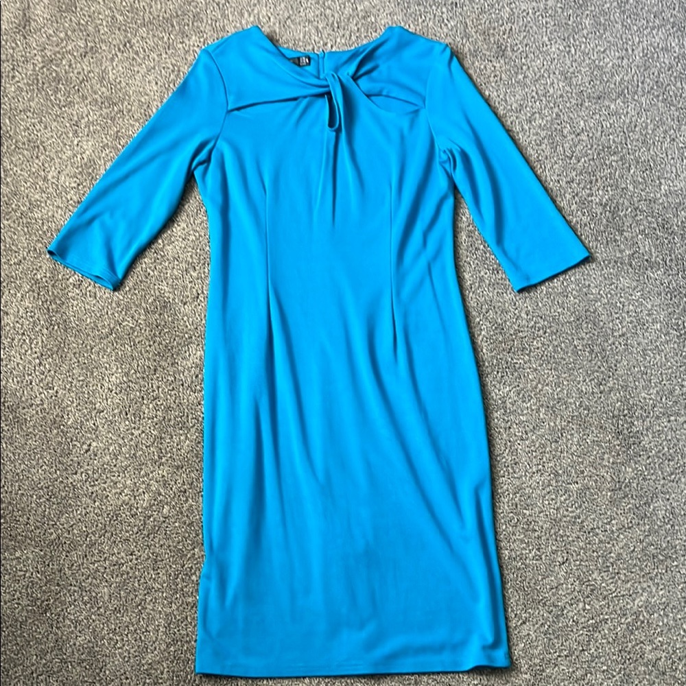 Cut Out neckline Midi Dress for office church special occasion